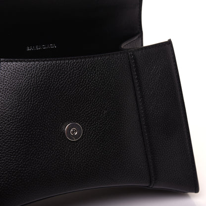 Balenciaga Grained Calfskin Small Hourglass Top Handle Bag Black 10 of 17