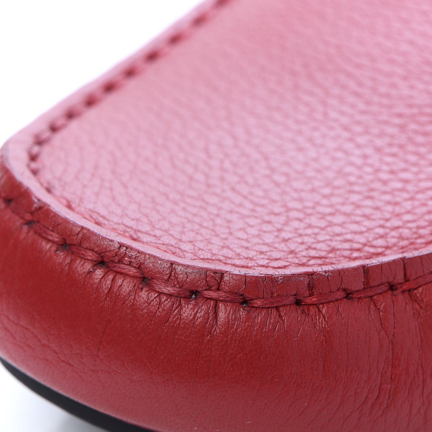 Calfskin Web Mens Driver Loafers 9 Red