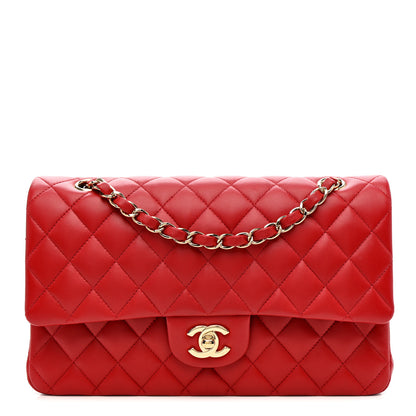 Chanel Lambskin Quilted Medium Double Flap Red 1 of 15