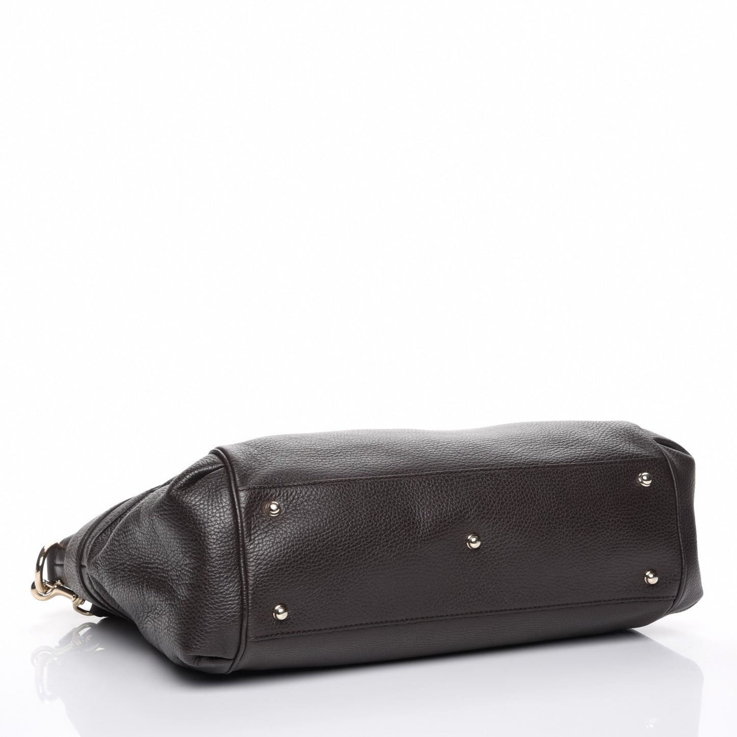 Pebbled Calfskin Broadway Tote Dark Brown