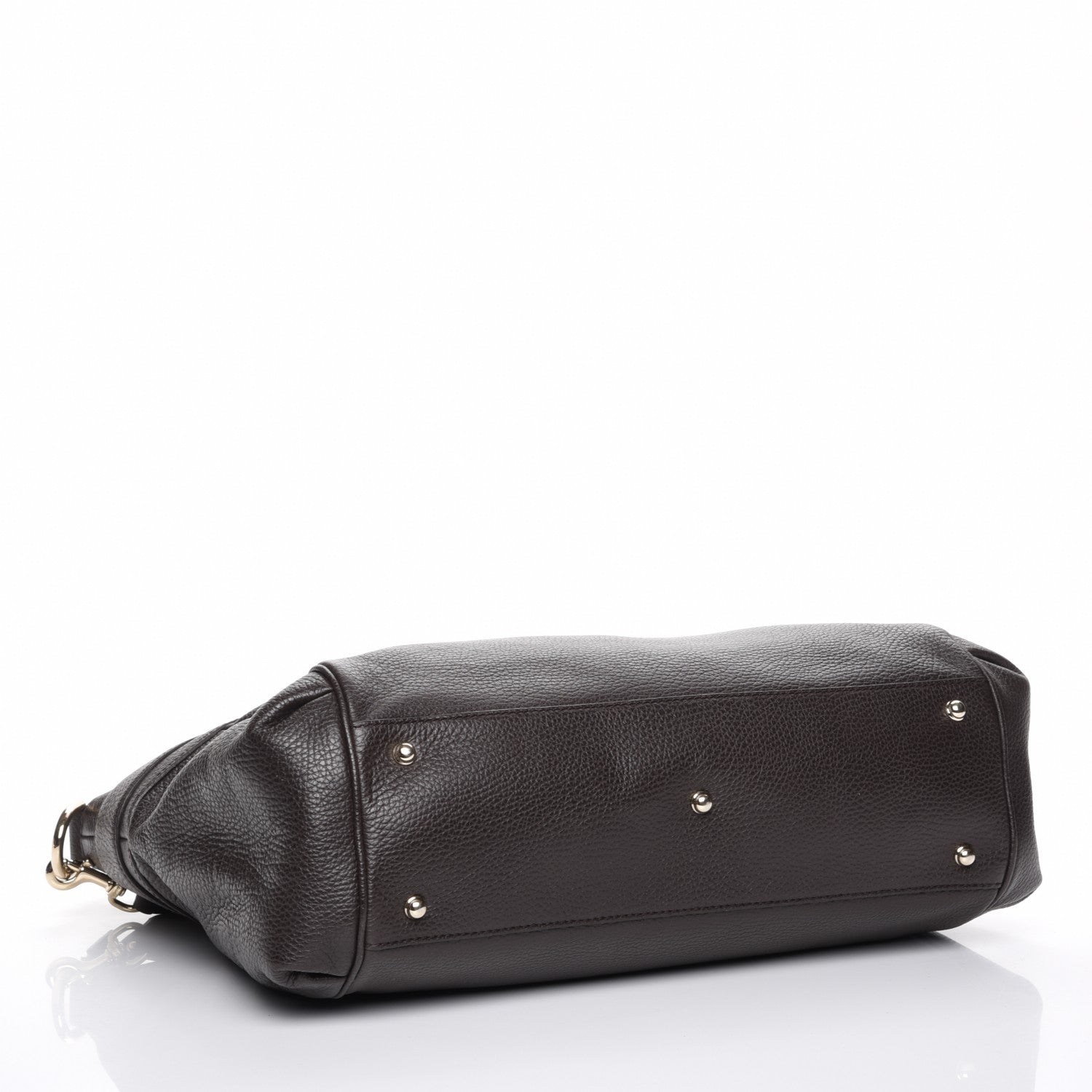 Gucci Pebbled Calfskin Broadway Tote Dark Brown 5 of 8