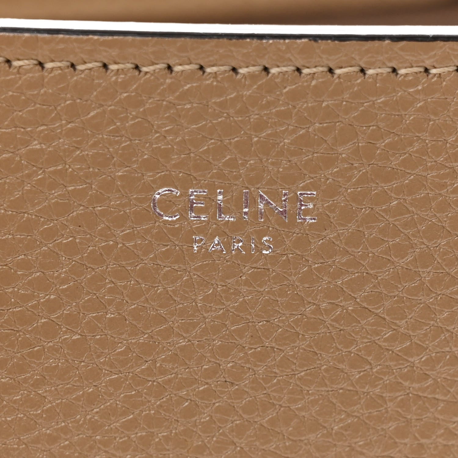 Celine Drummed Calfskin Micro Luggage Dune 7 of 15