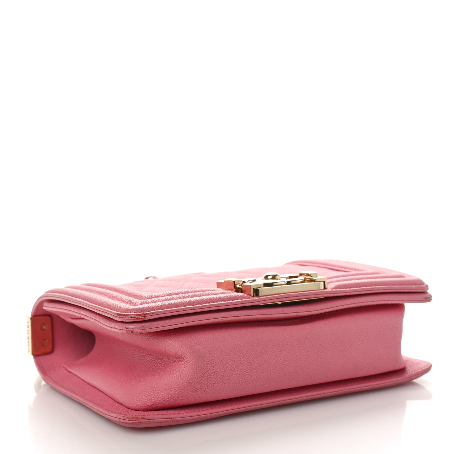 Caviar Quilted Small Boy Flap Pink