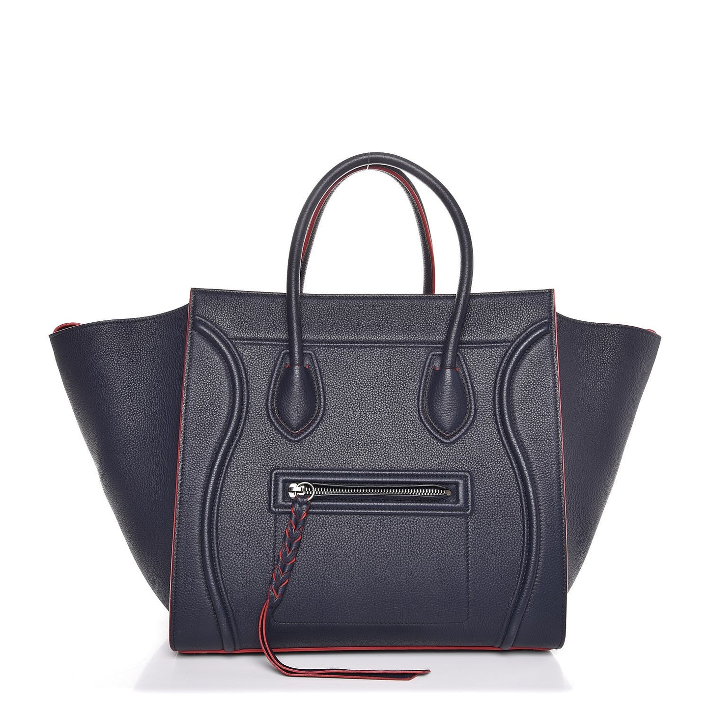Baby Grained Calfskin Medium Phantom Luggage Navy