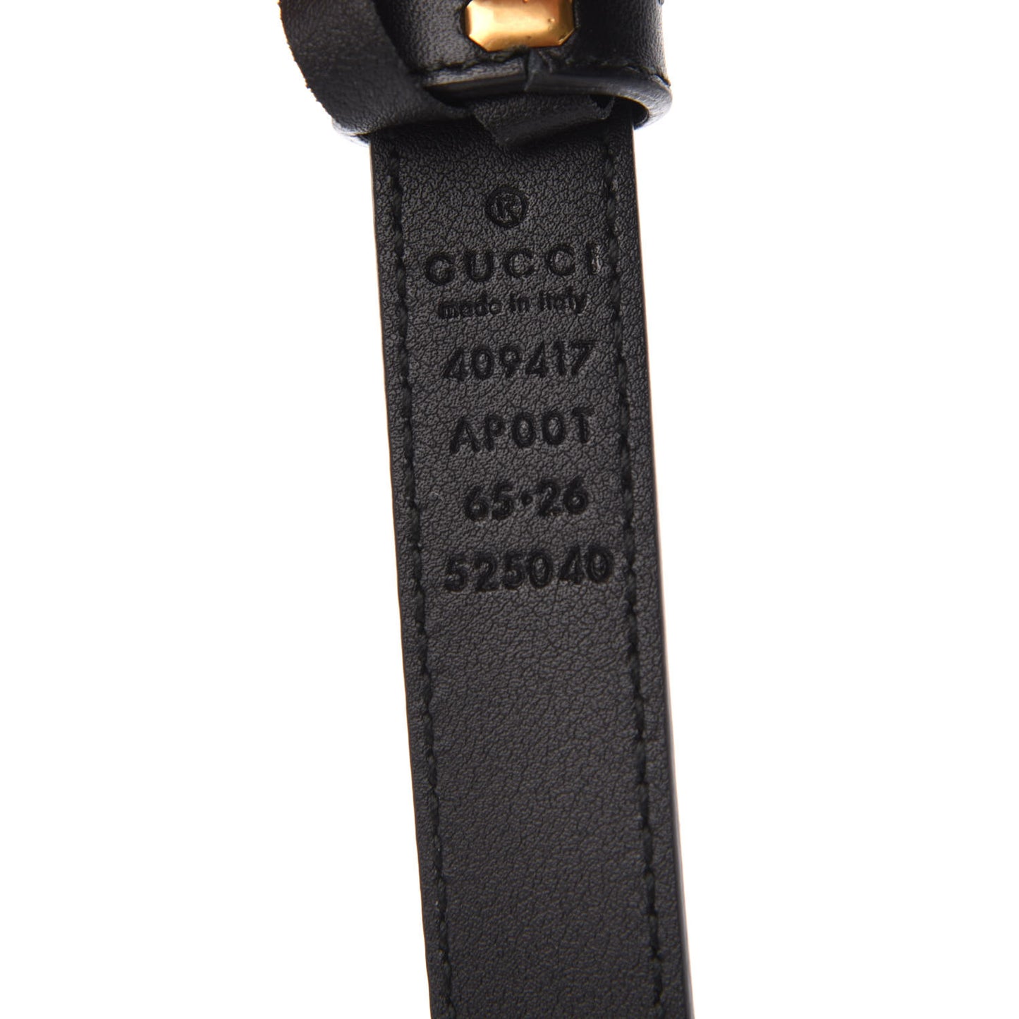 Calfskin Double G 20mm Belt 65 26 Black