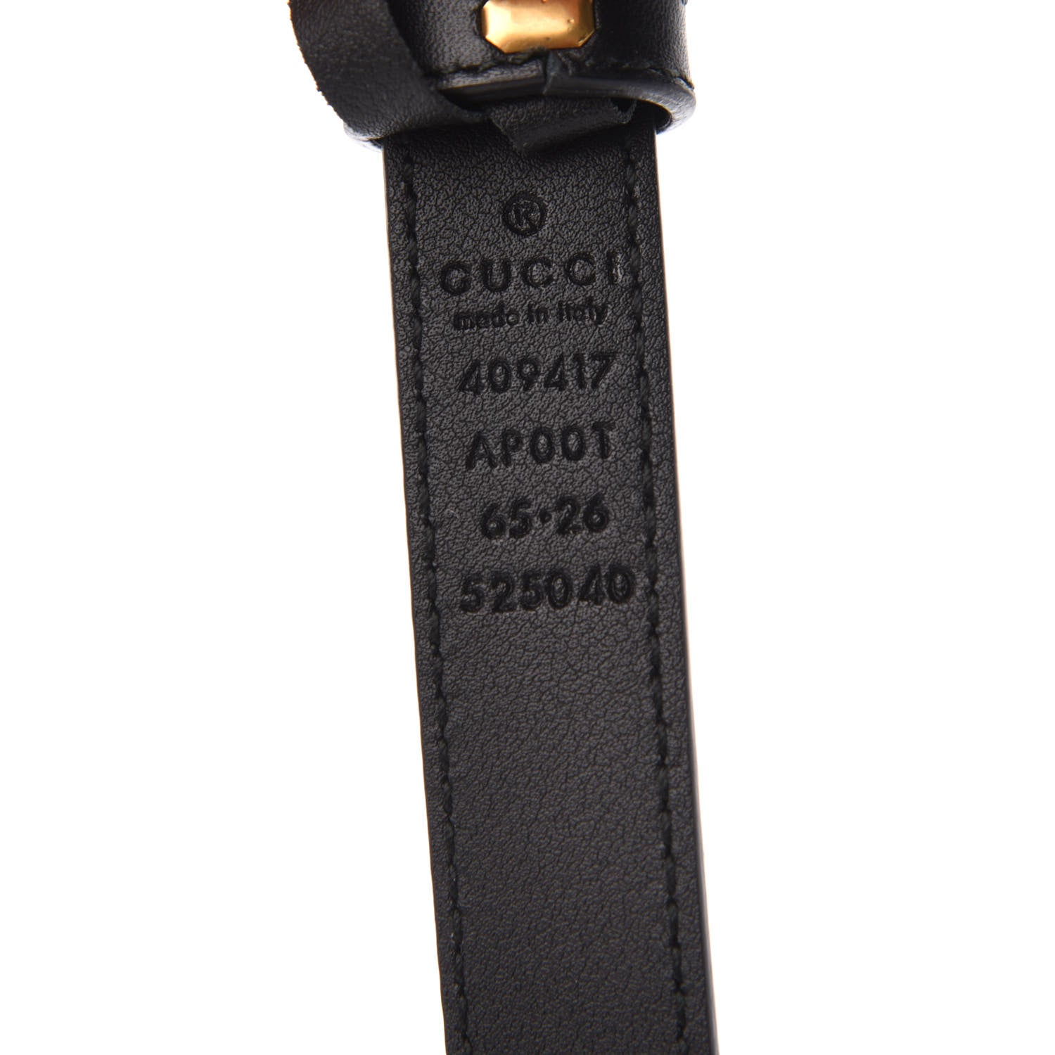 Gucci Calfskin Double G 20mm Belt 65 26 Black 3 of 5