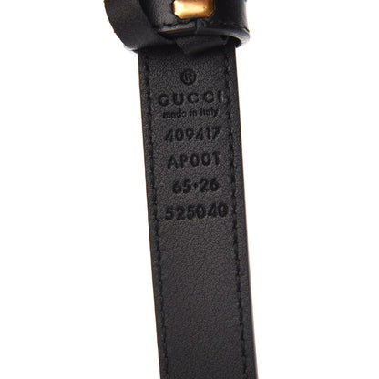Gucci Calfskin Double G 20mm Belt 65 26 Black 3 of 5