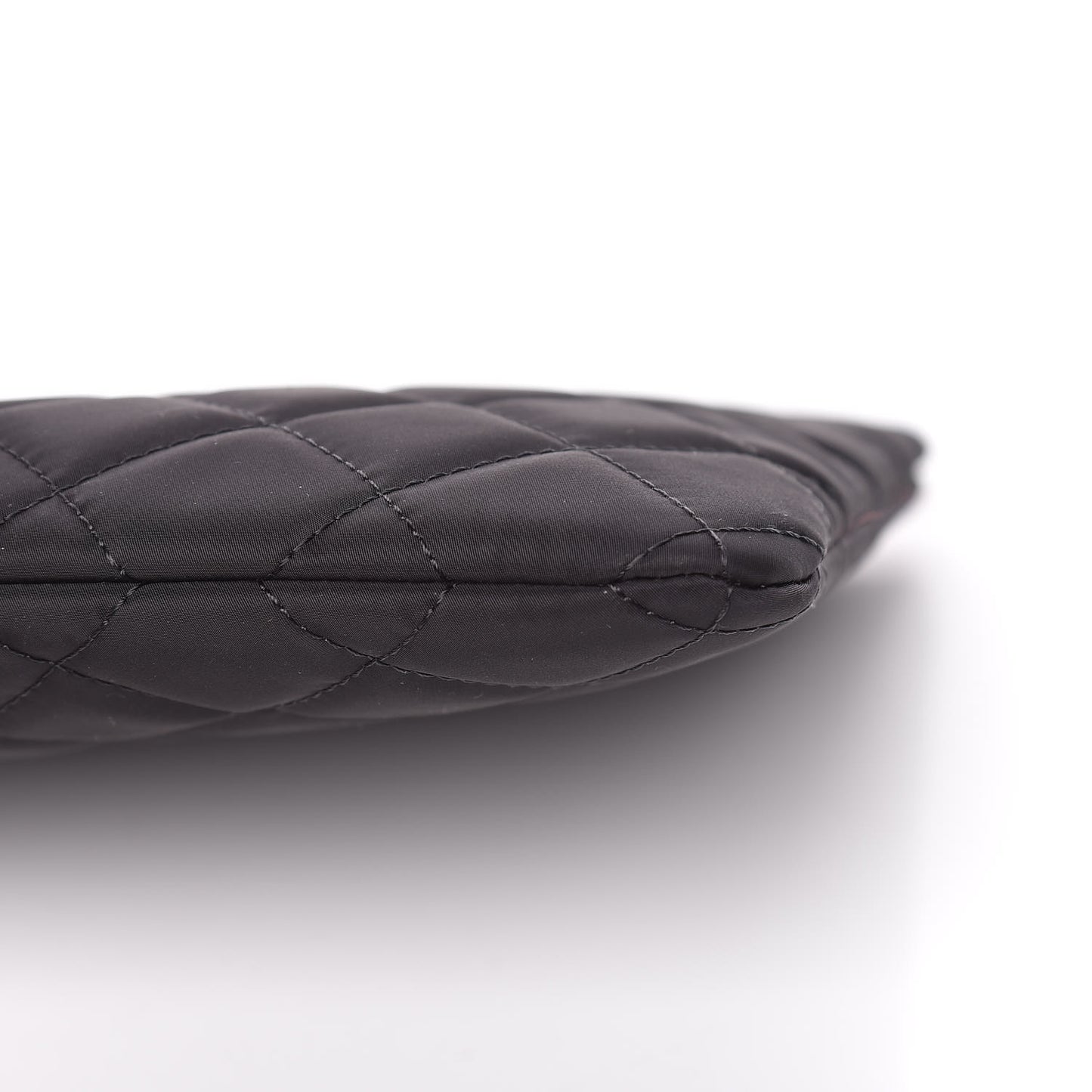 Nylon Quilted Medium Cosmetic Case Black