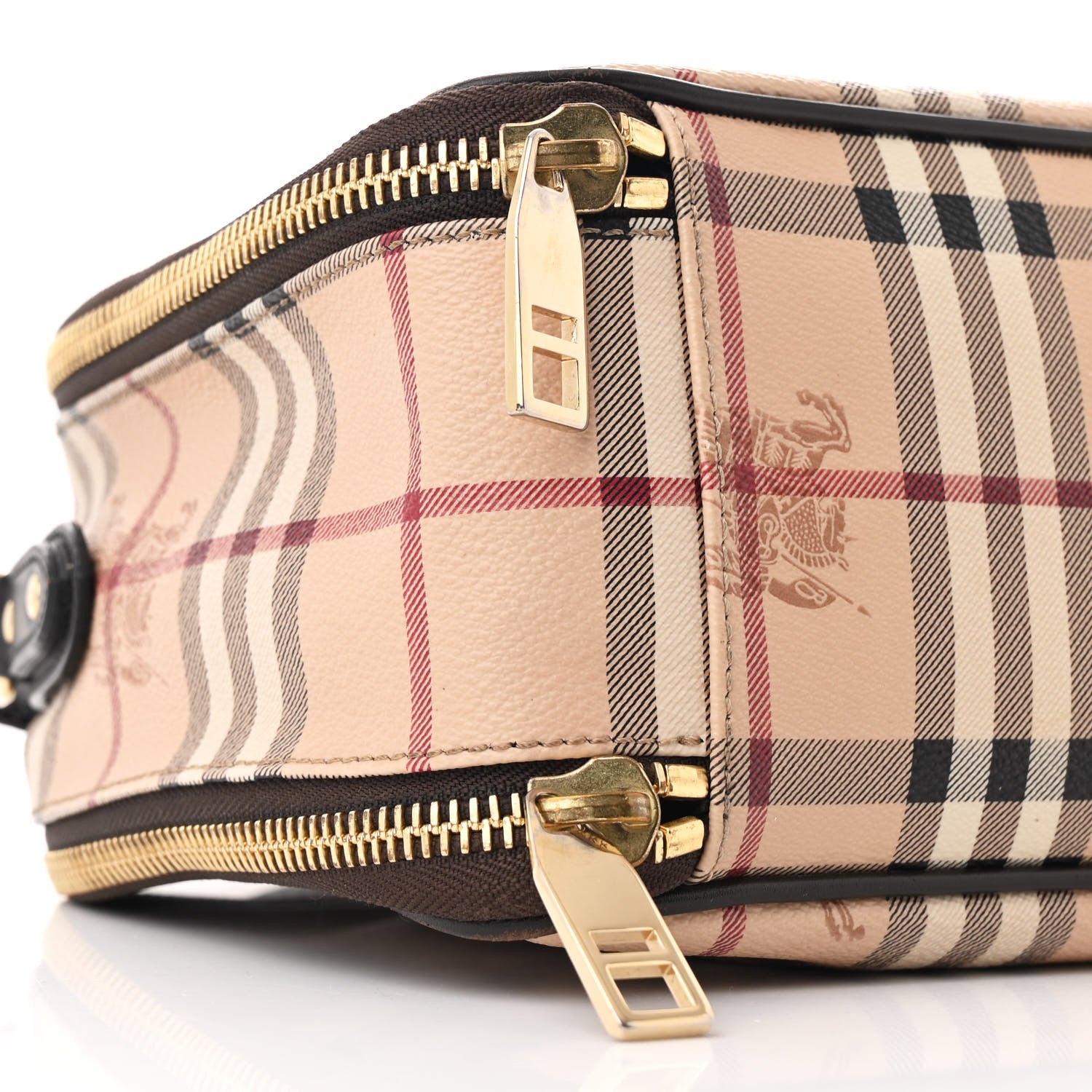 Burberry Haymarket Check Vanity Crossbody Bag Chocolate 10 of 12