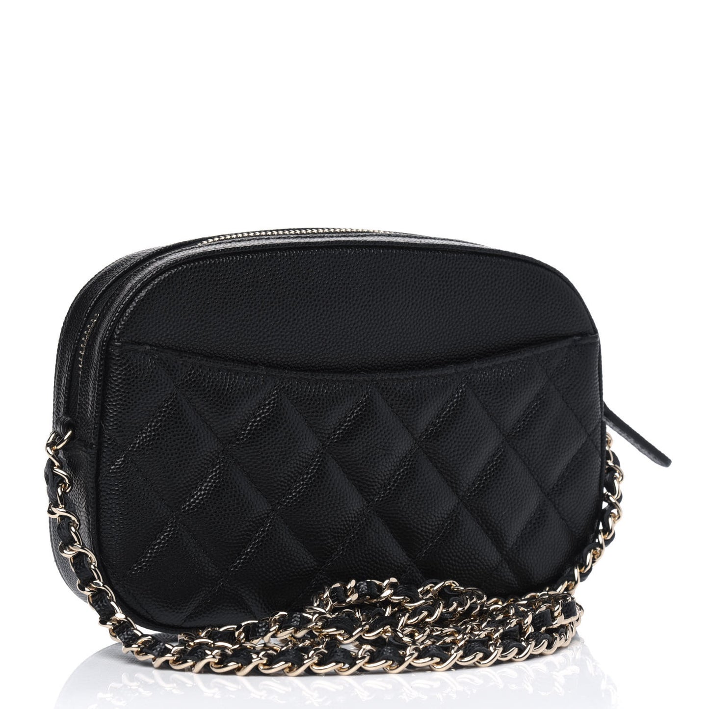 Caviar Quilted Vanity With Chain Black