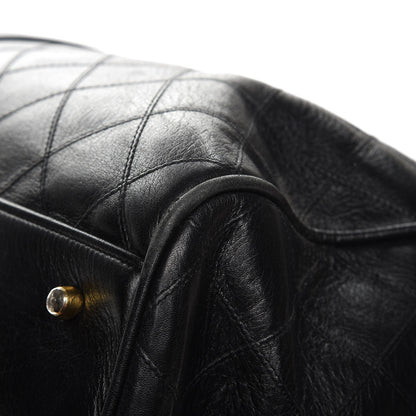 Chanel Calfskin Stitched Duffel Bag Black 11 of 16