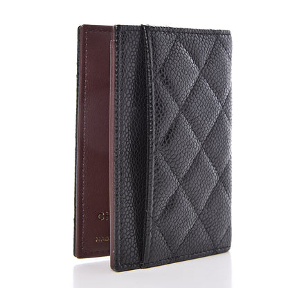 Chanel Caviar Quilted Card Holder Wallet Black 3 of 8