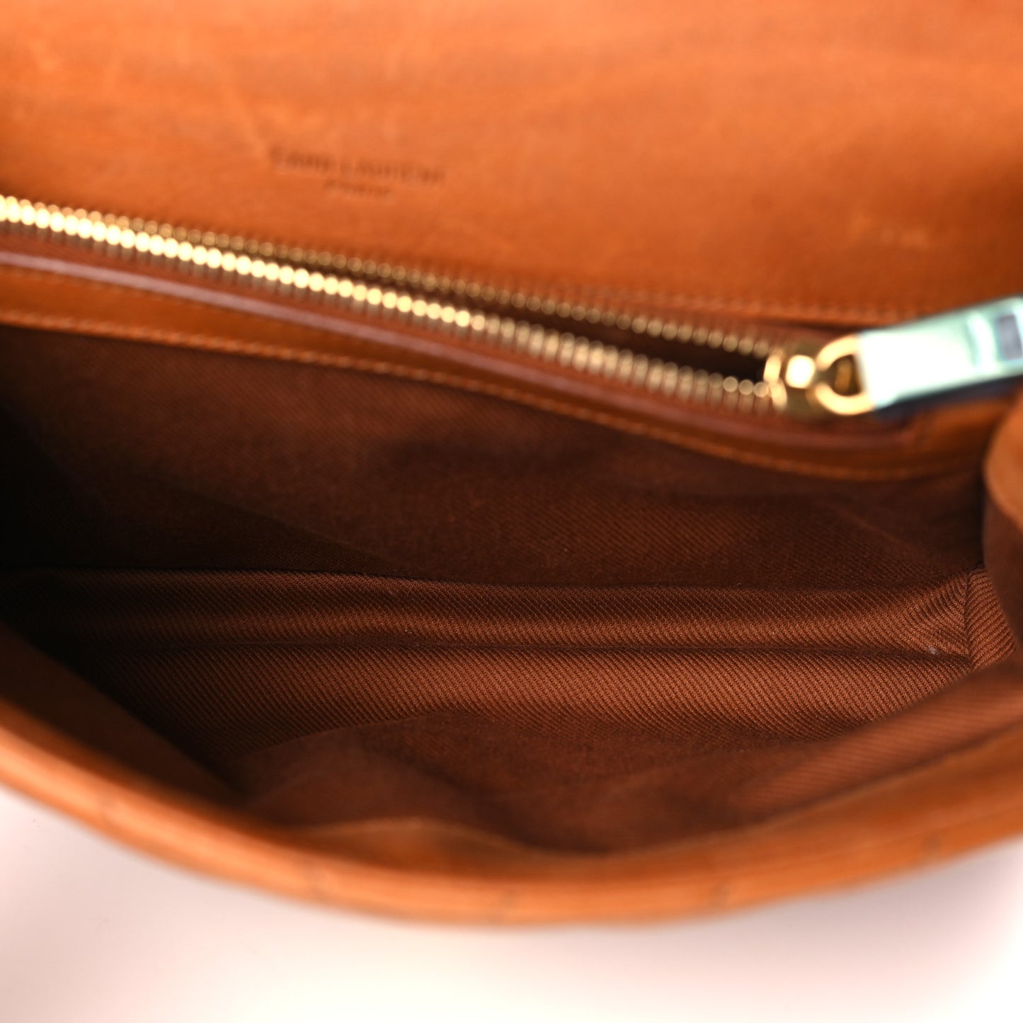Calfskin Matelasse Chevron Monogram Medium College Satchel Cognac