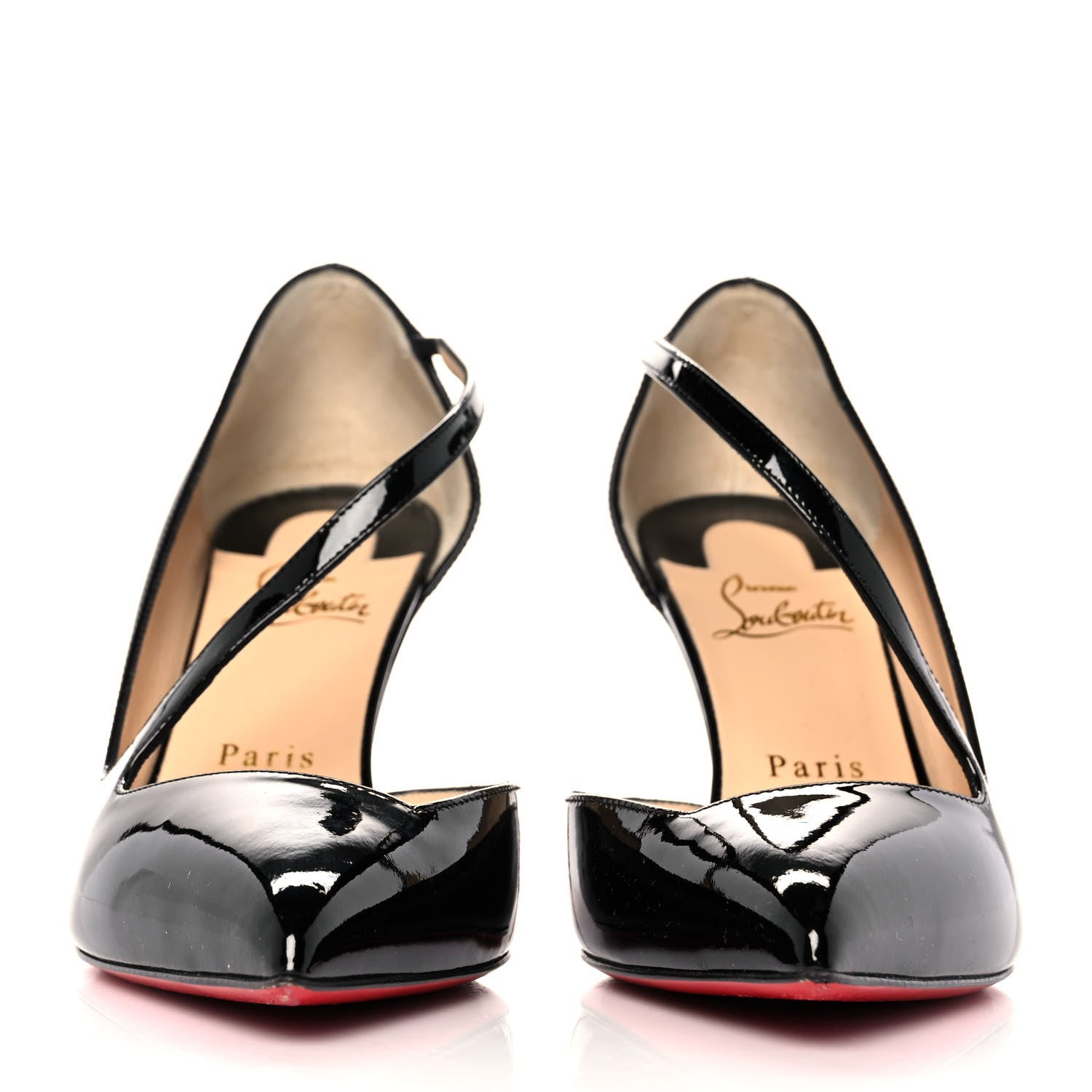 Christian Louboutin Patent Jumping Cross 85 Pumps 39 Black 2 of 8