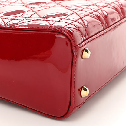 Christian Dior Patent Cannage Mini Lady Dior Red 10 of 12