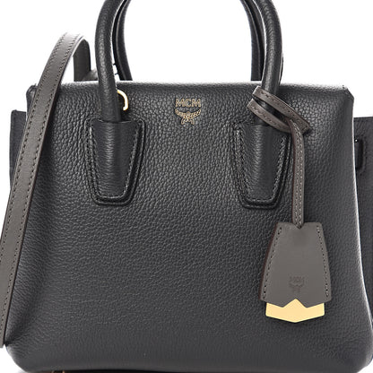 MCM Grained Calfskin Mini Milla Tote Phantom Grey 8 of 8