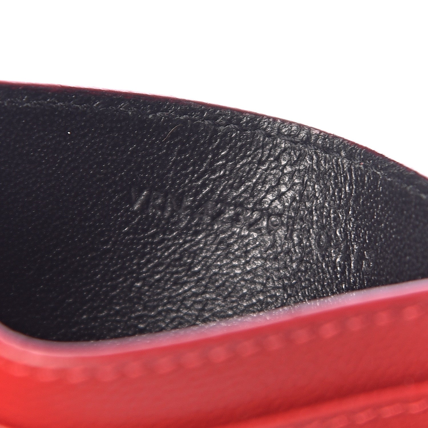 Saint Laurent Grain De Poudre Matelasse Chevron Monogram Credit Card Case New Red 7 of 8