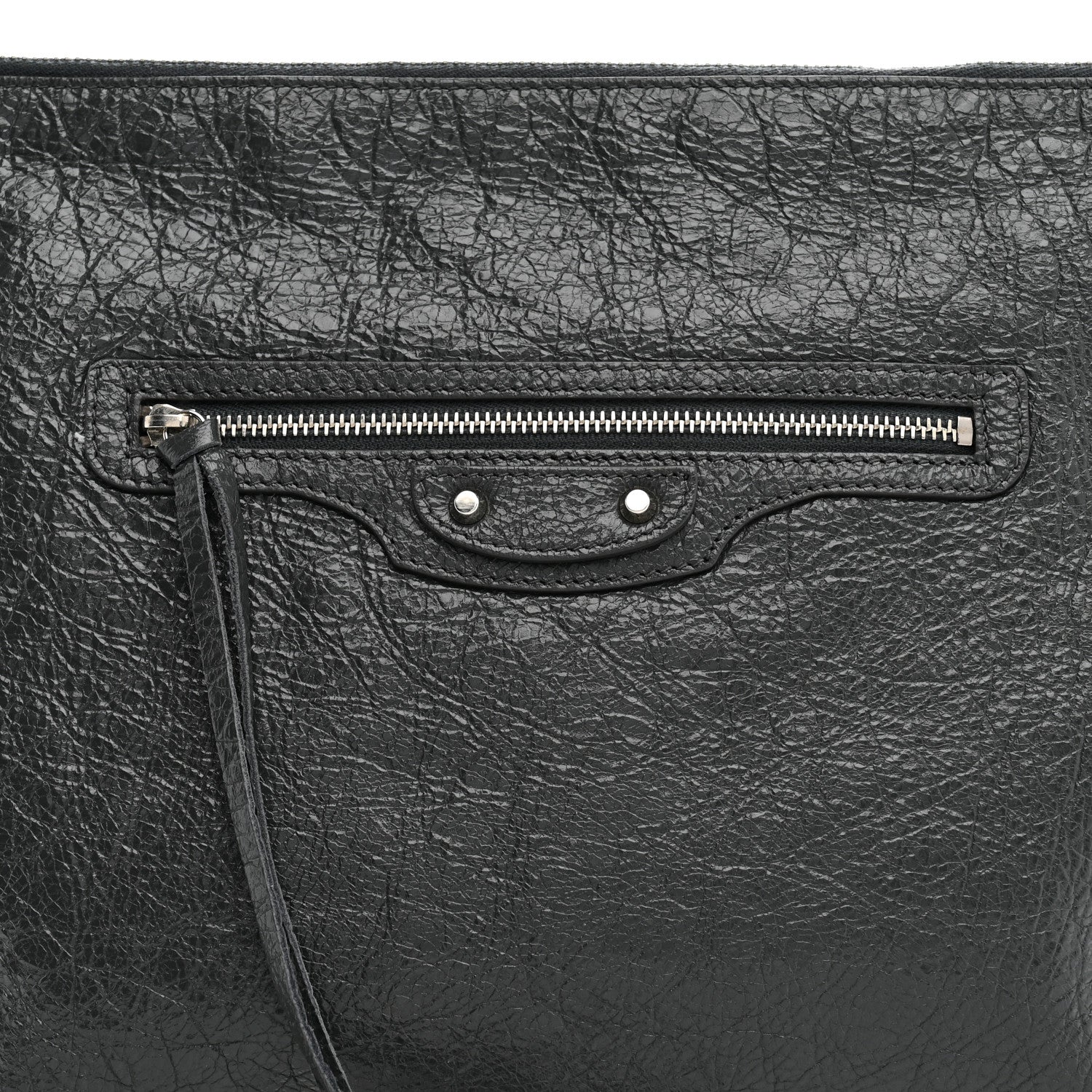 Balenciaga Agneau Classic Hardware Small Pouch Gris Fossile 8 of 8