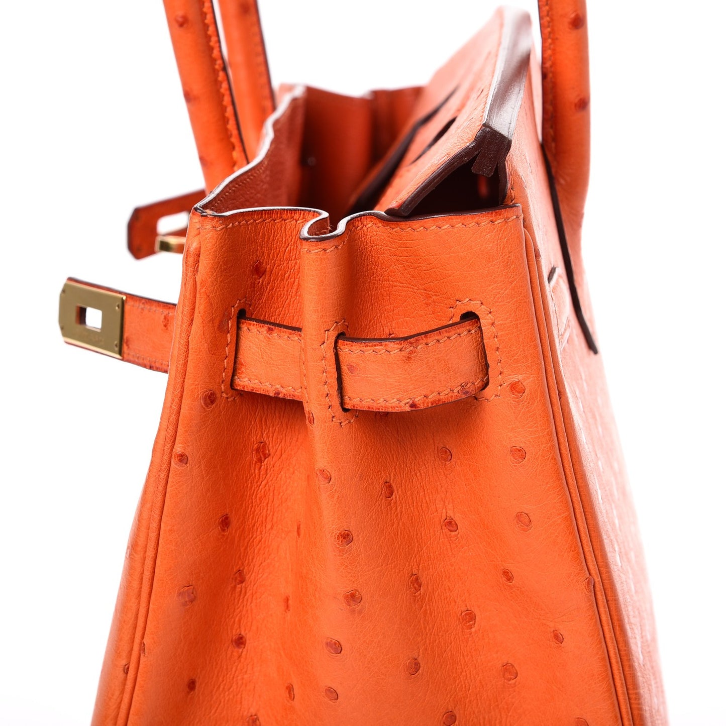 Ostrich Birkin 30 Orange