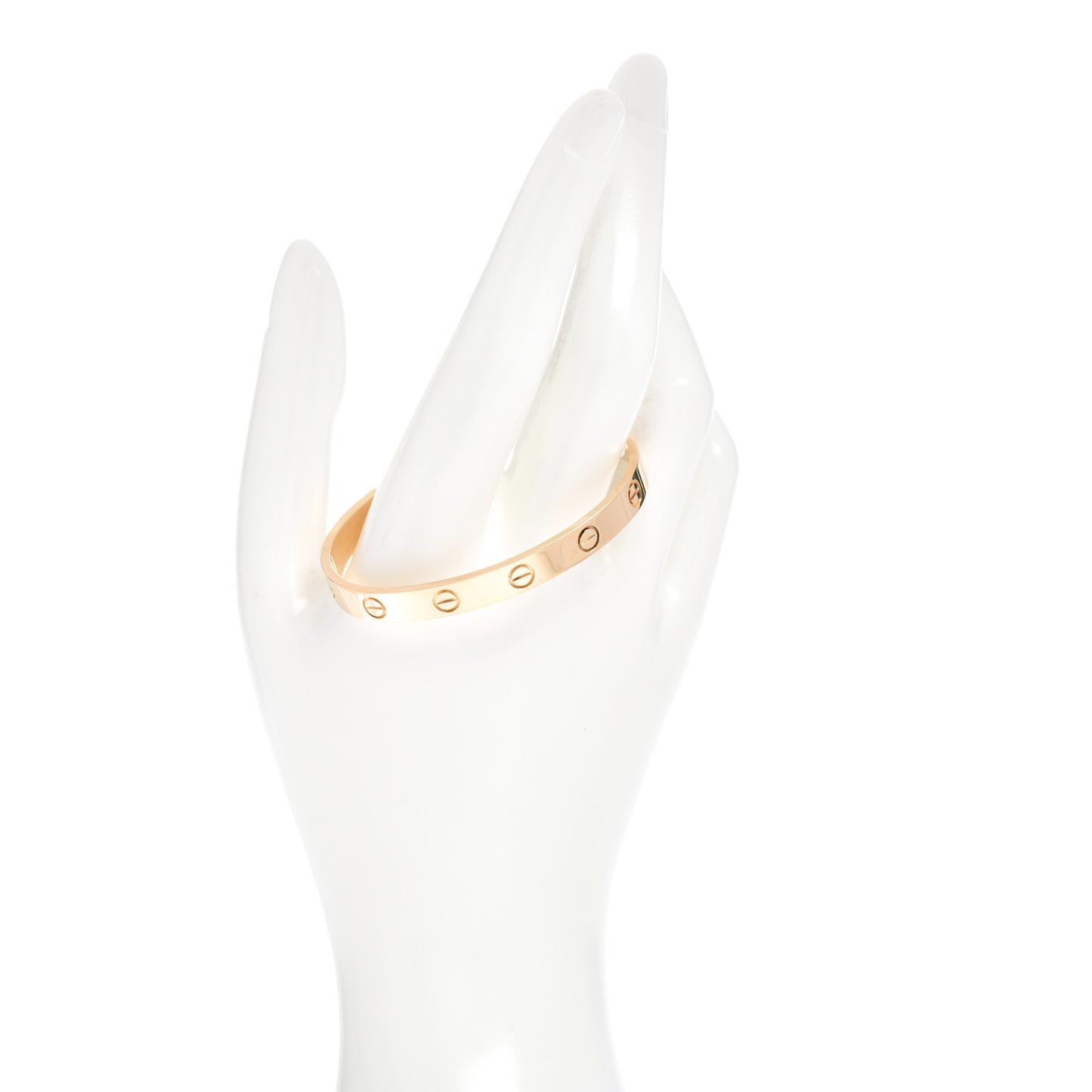 18K Yellow Gold LOVE Cuff Bracelet 16