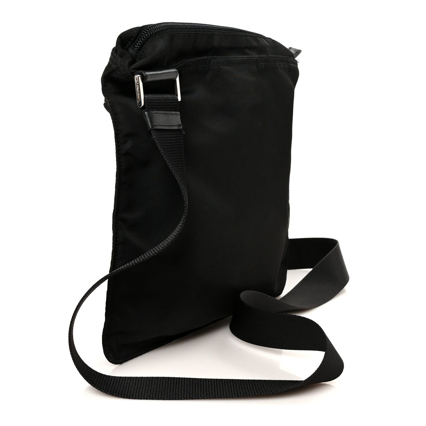 Nylon Vela Flat Messenger Bag Black