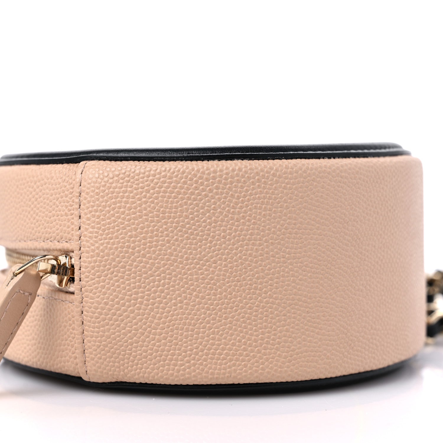 Chanel Caviar Quilted Round Filigree Crossbody Beige Black 8 of 10
