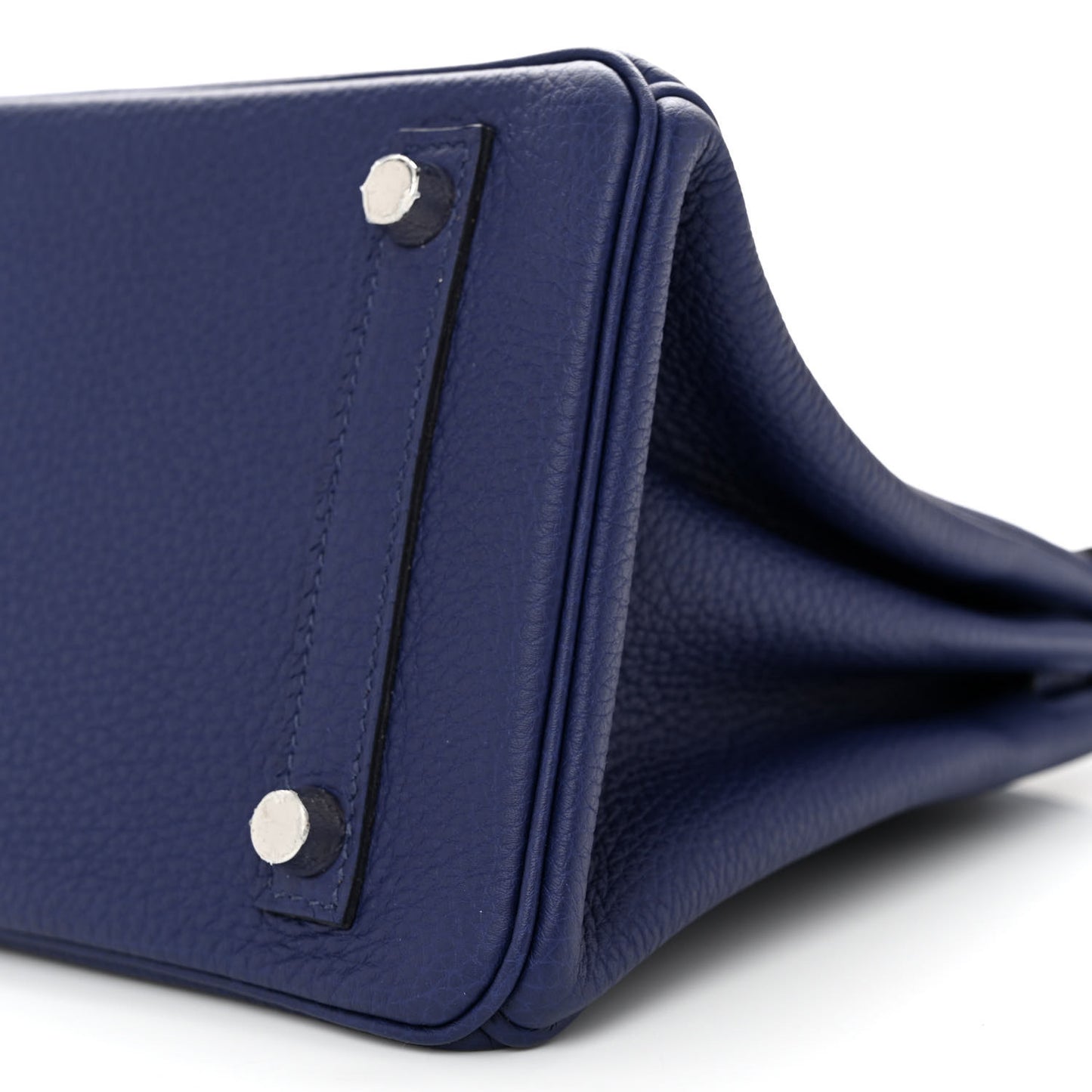 Togo Swift Officier Birkin 25 Bleu Encre Bordeaux