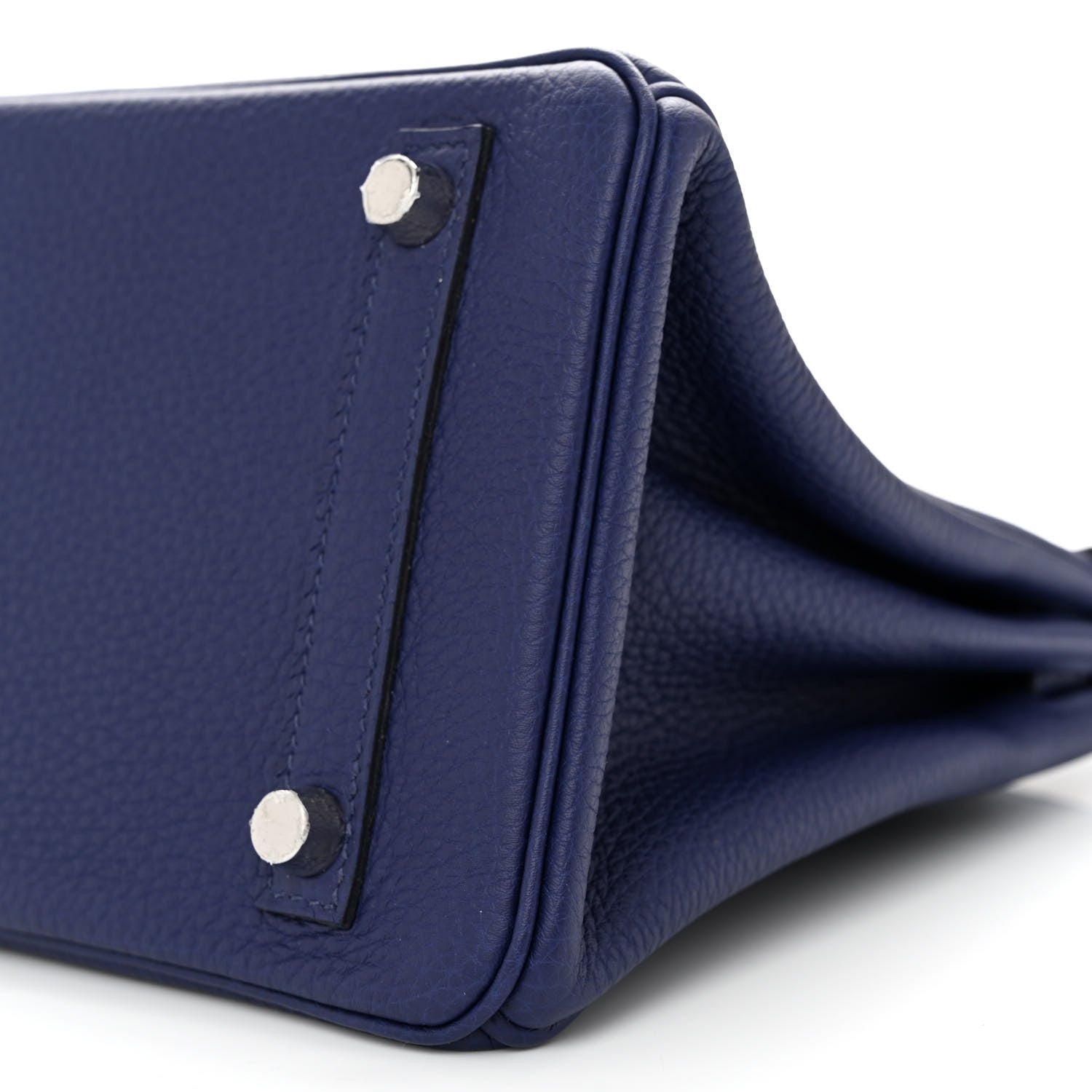 Hermes Togo Swift Officier Birkin 25 Bleu Encre Bordeaux 10 of 10