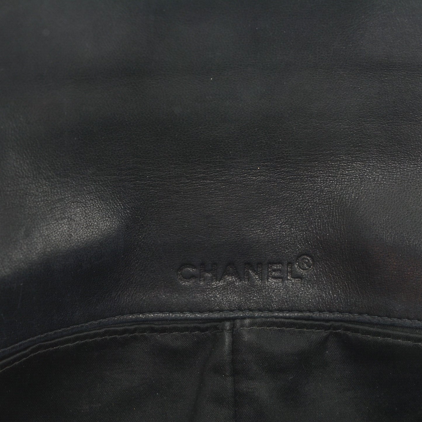 Lambskin Quilted East West Chocolate Bar Flap Black