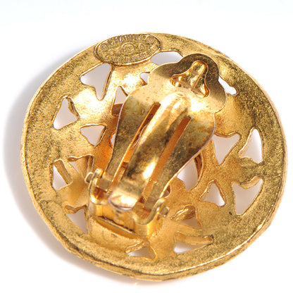 Chanel CC Clip On Earrings Gold 4 of 4