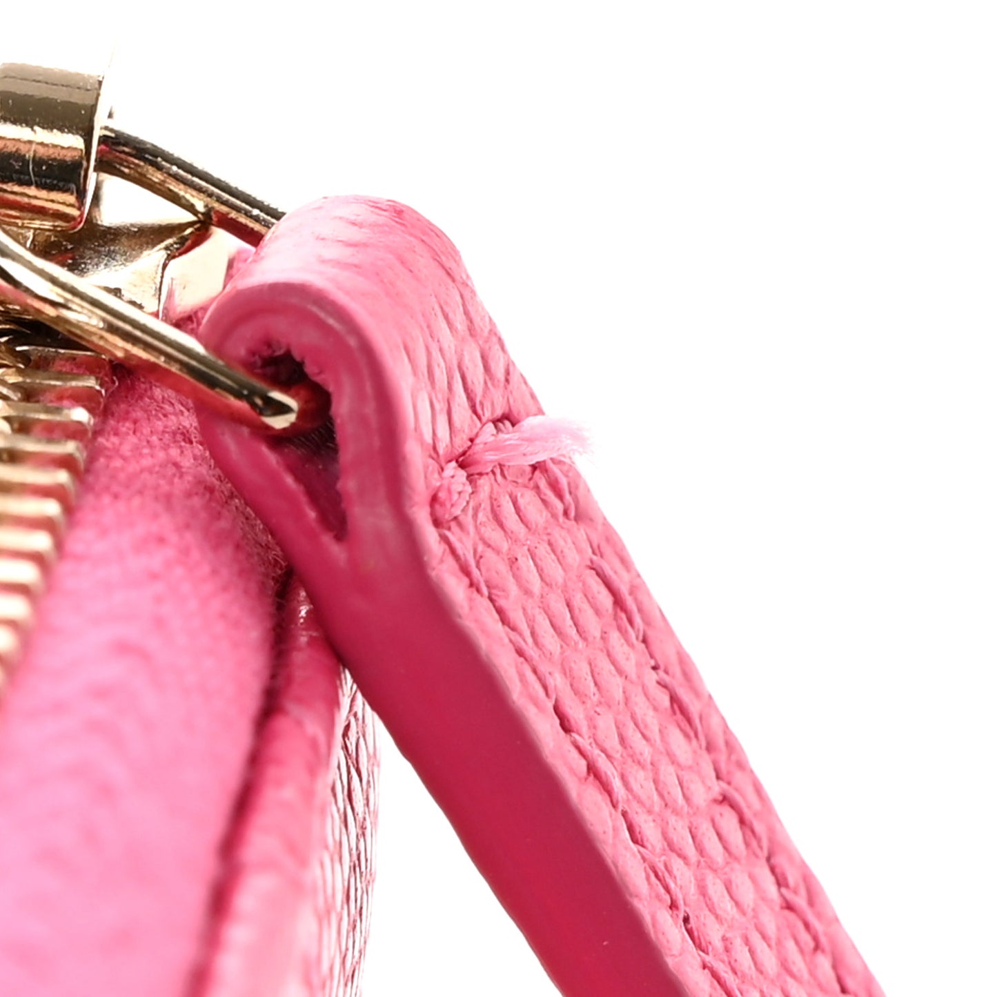 Caviar Quilted Zipped Key Holder Case Pink