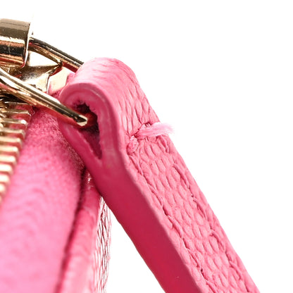 Chanel Caviar Quilted Zipped Key Holder Case Pink 8 of 8