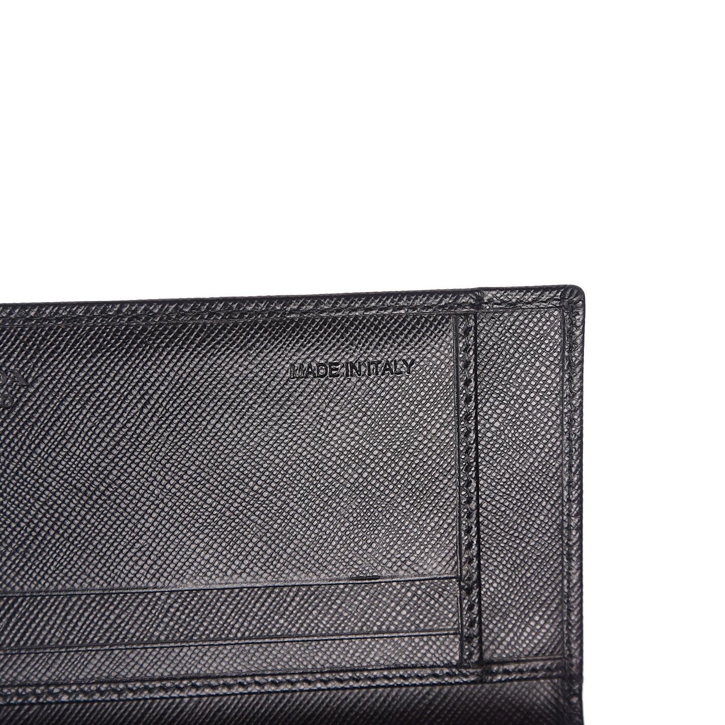 Saffiano Oro Card Holder Black