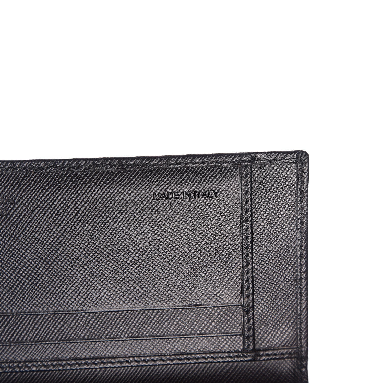 Prada Saffiano Oro Card Holder Black 5 of 8
