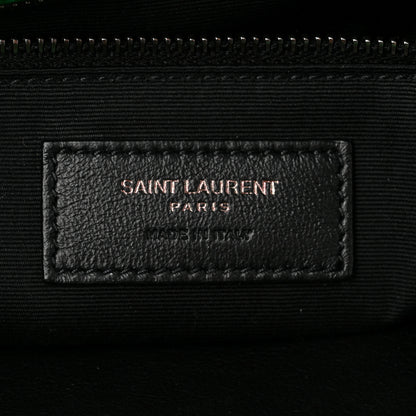 Saint Laurent Crinkled Calfskin Matelasse Monogram Medium Niki Chain Satchel New Vert Praire 6 of 10