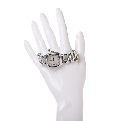 David Yurman Stainless Steel Sterling Silver Diamond Pink Mother of Pearl 25mm Thoroughbred Quartz Watch 2 of 7