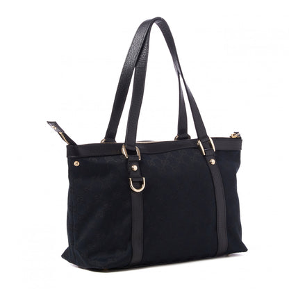 Gucci Monogram Medium Abbey Tote Black 2 of 8