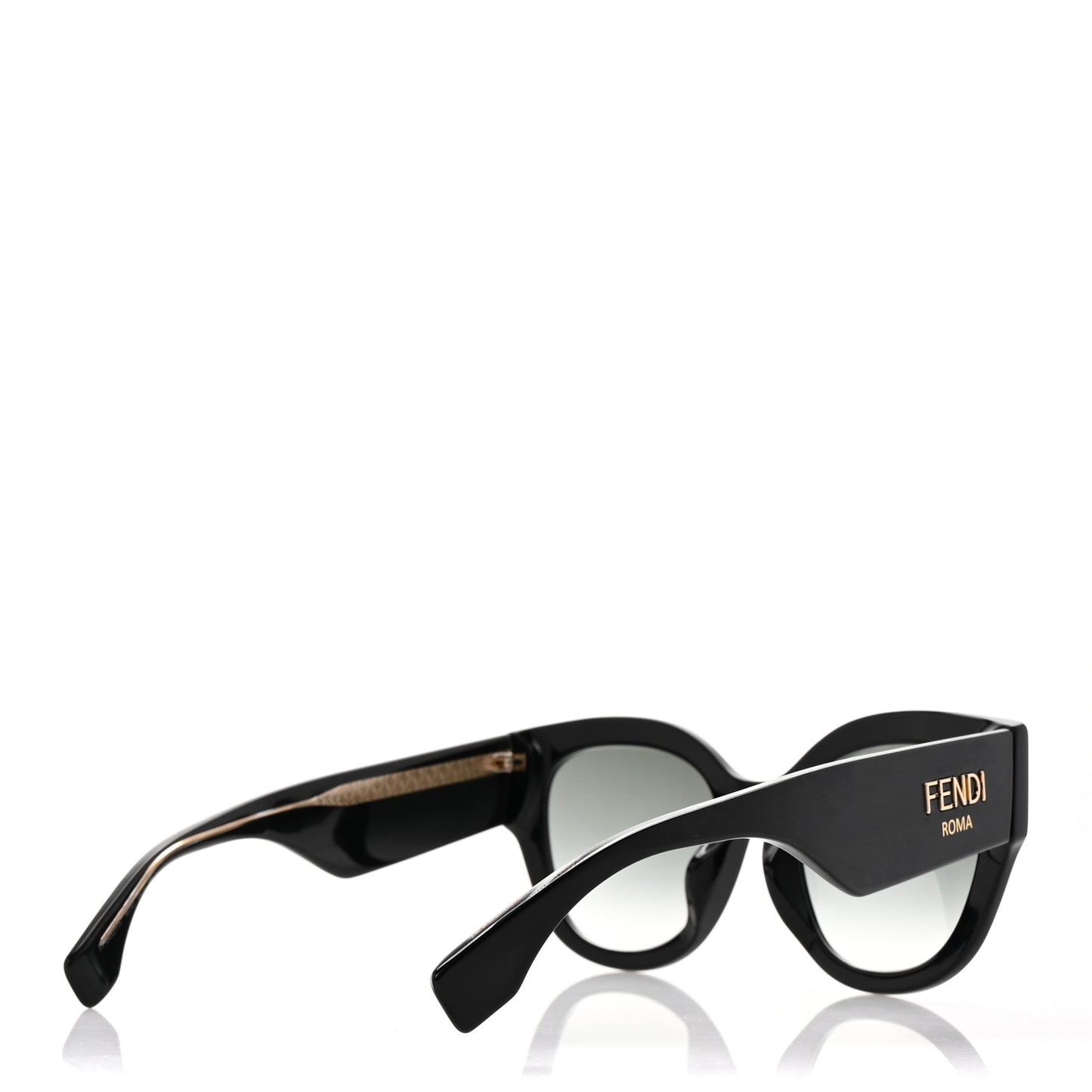Acetate Cat Eye Sunglasses FF0452/F/S Black