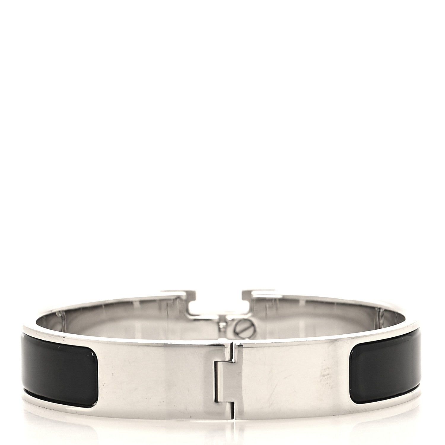 Hermes Enamel Narrow Clic Clac H Bracelet PM Black 3 of 4