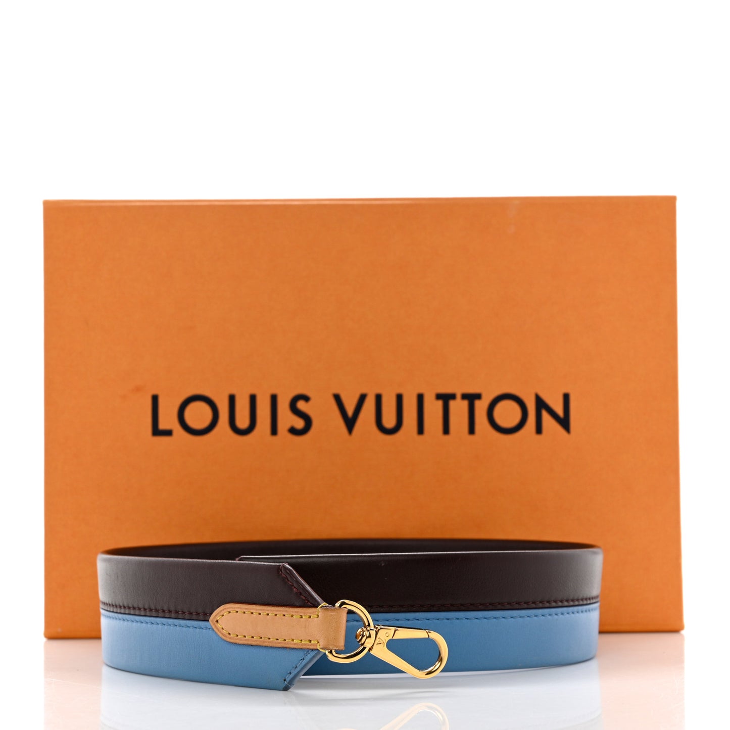 Calfskin Cluny MM Shoulder Strap Blue Glacial