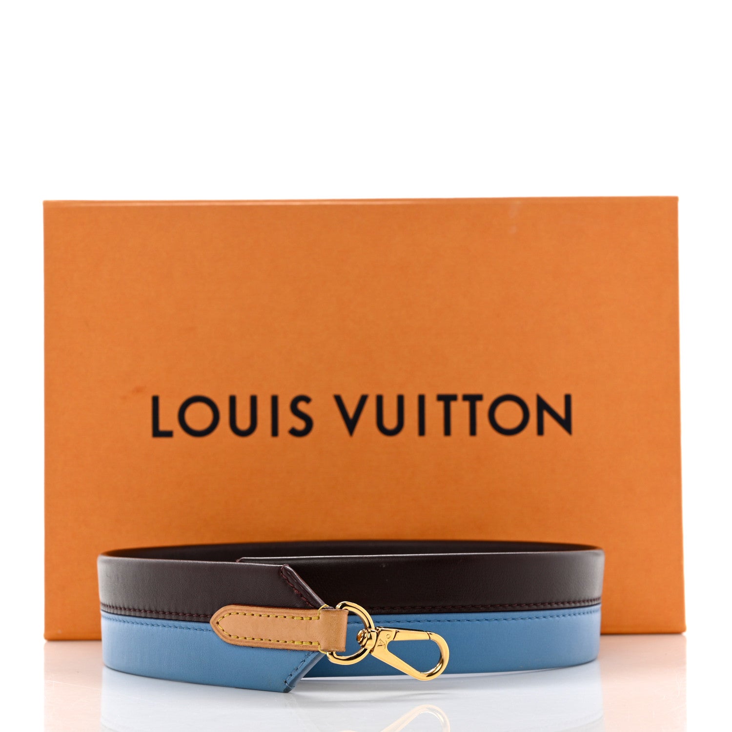 Louis Vuitton Calfskin Cluny MM Shoulder Strap Blue Glacial 6 of 6