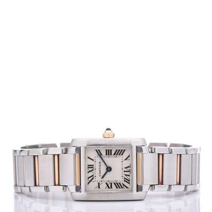 Cartier Stainless Steel 18K Yellow Gold 20mm Tank Francaise Quartz Watch 3 of 9
