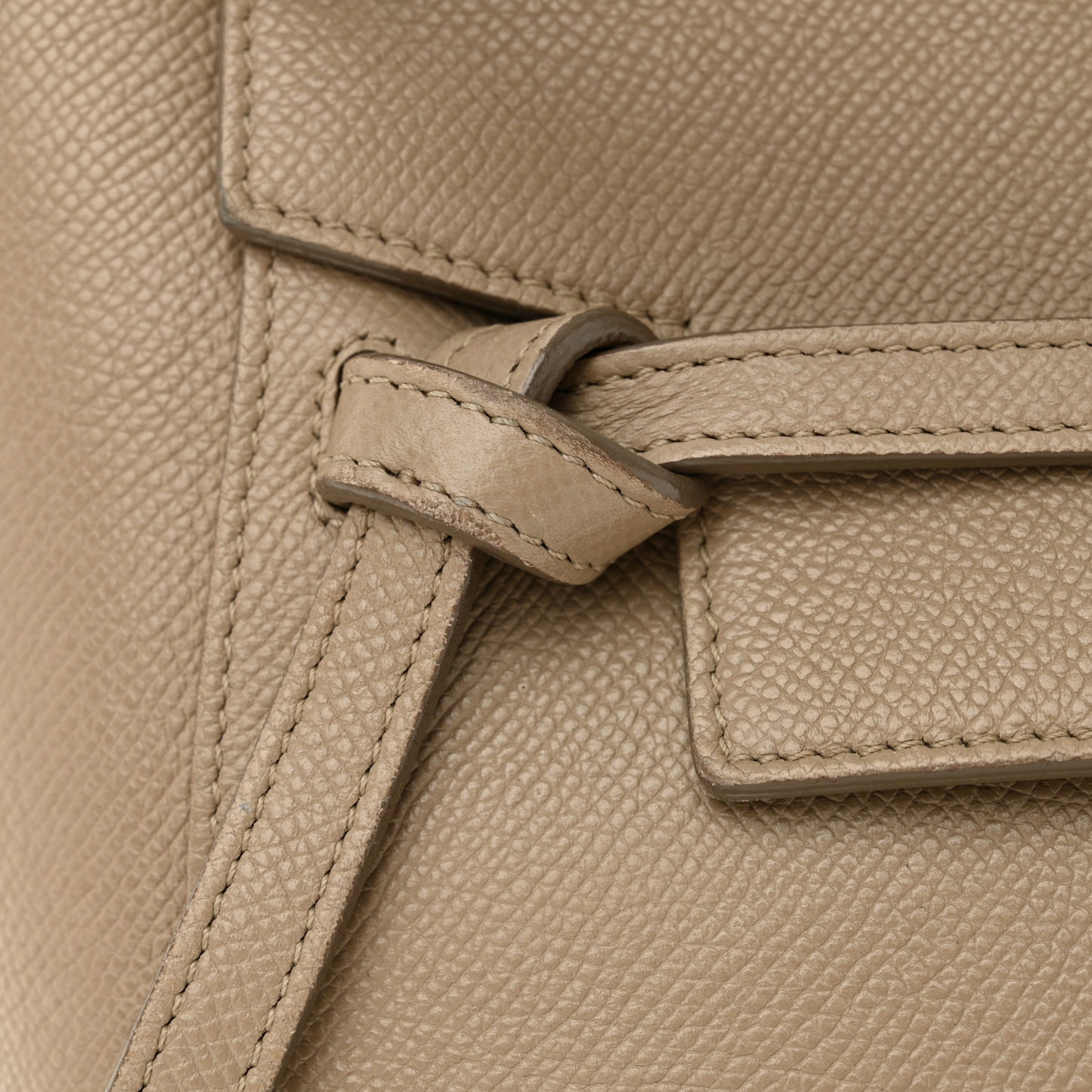 Grained Calfskin Nano Belt Bag Light Taupe