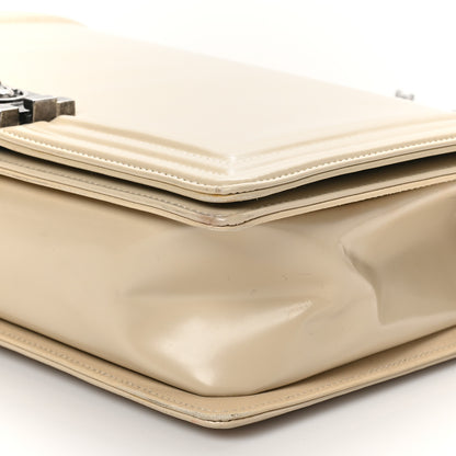 Chanel Patent New Medium Boy Reverso Flap Beige 10 of 11