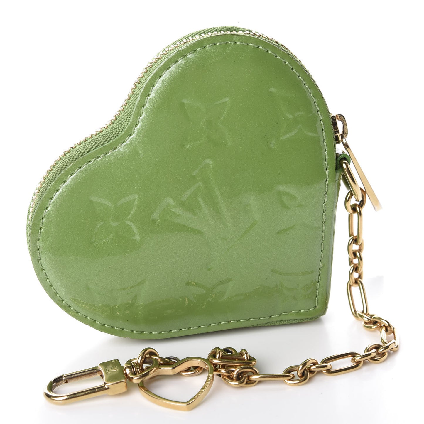 Vernis Heart Coin Purse Vert Tonic