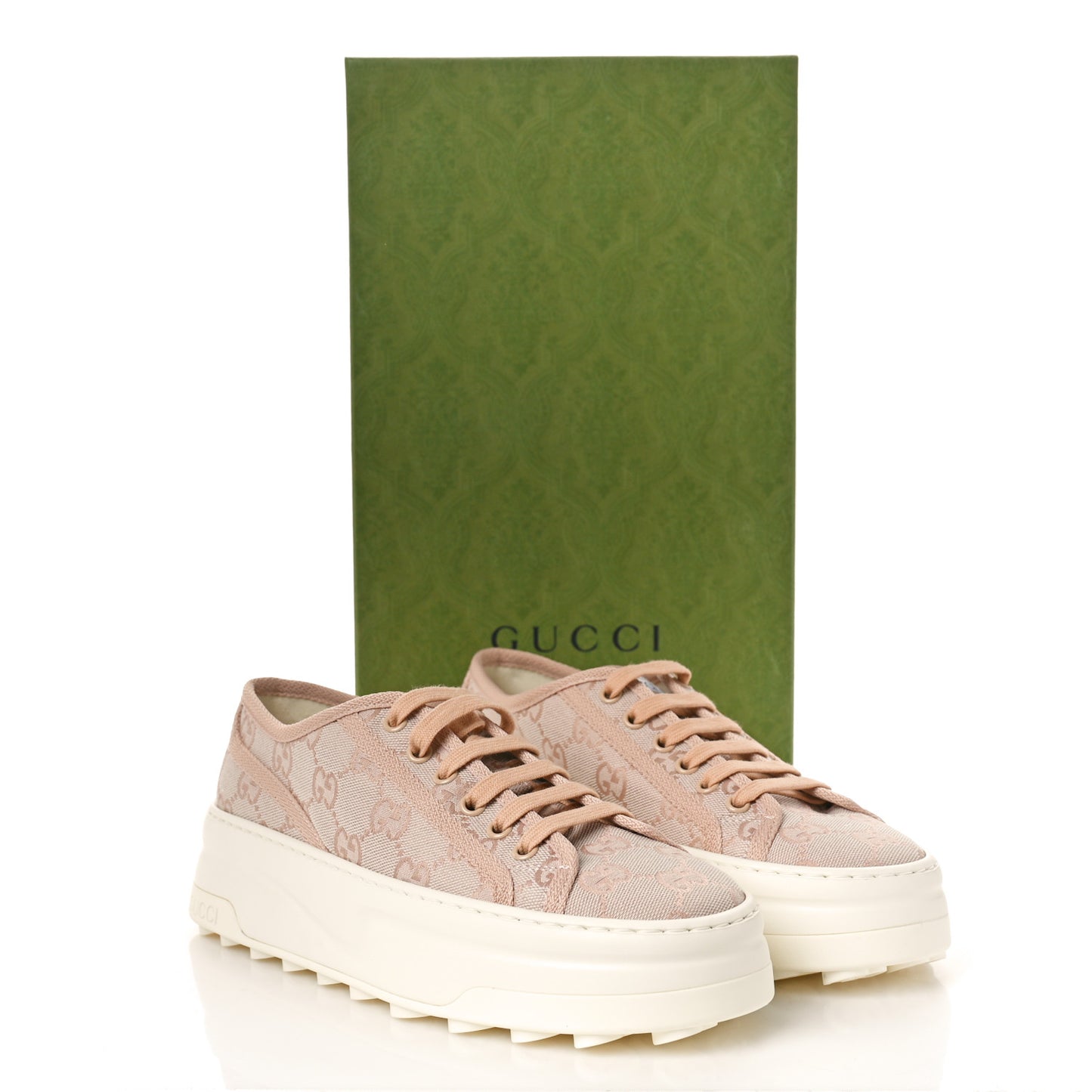 GG Monogram Womens 1977 Tennis Platform 52mm Sneakers 37 37 Skin Rose