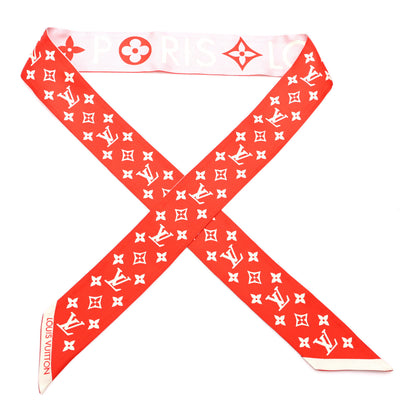 Louis Vuitton Silk Monogram Infinity BB Bandeau Light Pink Red 1 of 3