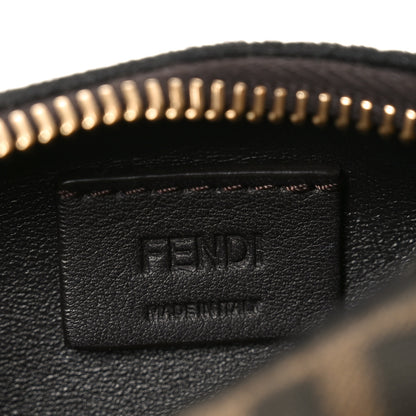 Fendi Fabric Jacquard FF 1974 Nano Fendigraphy Hobo Charm Tobacco Moro 6 of 10
