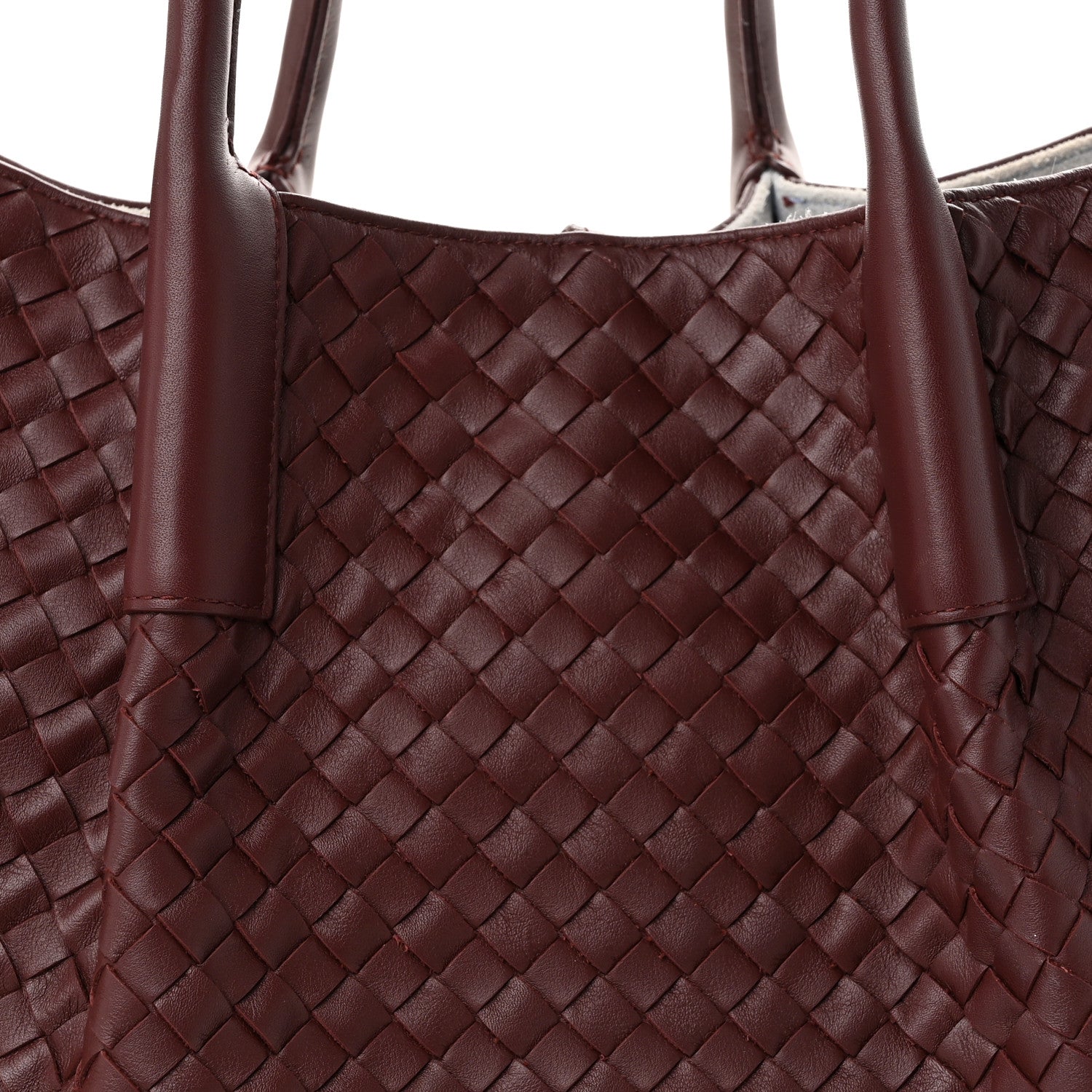 Bottega Veneta Calfskin Intrecciato Pinacoteca Reversible Tote Madder Brown Lunar 8 of 11