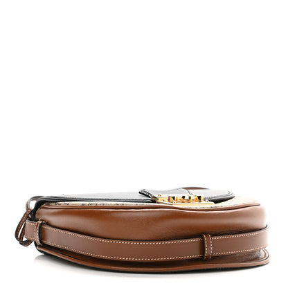 Gucci GG Supreme Monogram Calfskin Small Padlock Messenger Shoulder Bag Beige Black Cuir 4 of 11